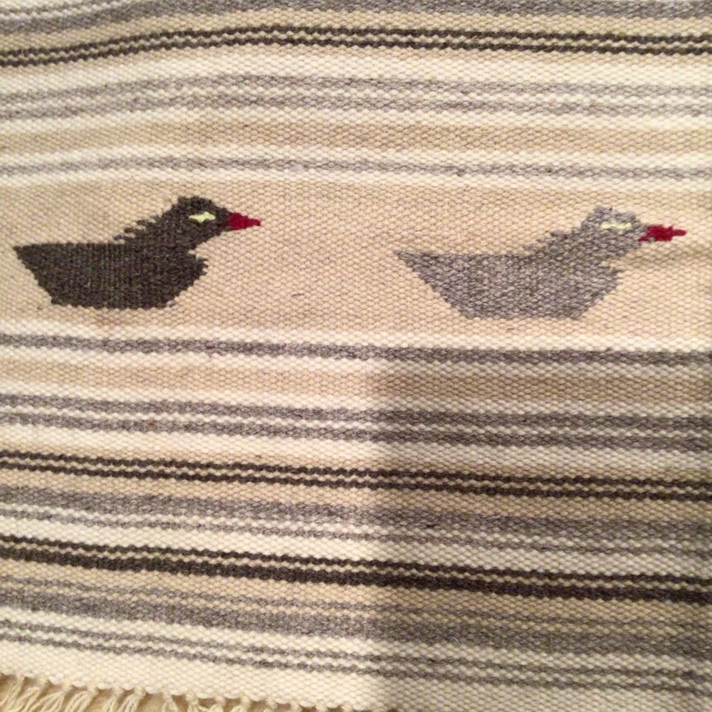 Ortega’s handwoven wool fringed duck textile - Picture 3 of 10